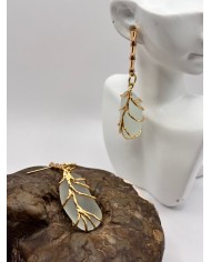 PENDIENTES DE CRISTAL MARINO