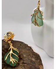 PENDIENTES ARTESANOS DE CRISTAL MARINO O LÁGRIMAS DE SIRENA