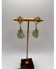 PENDIENTES ARTESANOS DE CRISTAL MARINO O LÁGRIMAS DE SIRENA