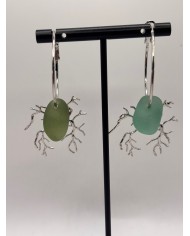 EDICIÓN CRISTAL MARINO PENDIENTES ARTESANOS