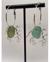 EDICIÓN CRISTAL MARINO PENDIENTES ARTESANOS