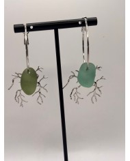 EDICIÓN CRISTAL MARINO PENDIENTES ARTESANOS