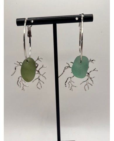 EDICIÓN CRISTAL MARINO PENDIENTES ARTESANOS