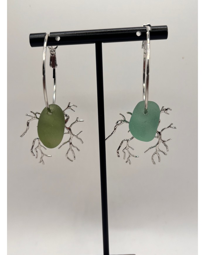 EDICIÓN CRISTAL MARINO PENDIENTES ARTESANOS