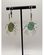 EDICIÓN CRISTAL MARINO PENDIENTES ARTESANOS