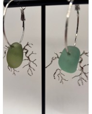 EDICIÓN CRISTAL MARINO PENDIENTES ARTESANOS