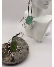 EDICIÓN CRISTAL MARINO PENDIENTES ARTESANOS