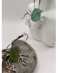 EDICIÓN CRISTAL MARINO PENDIENTES ARTESANOS