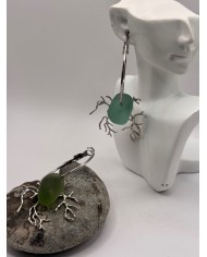 EDICIÓN CRISTAL MARINO PENDIENTES ARTESANOS