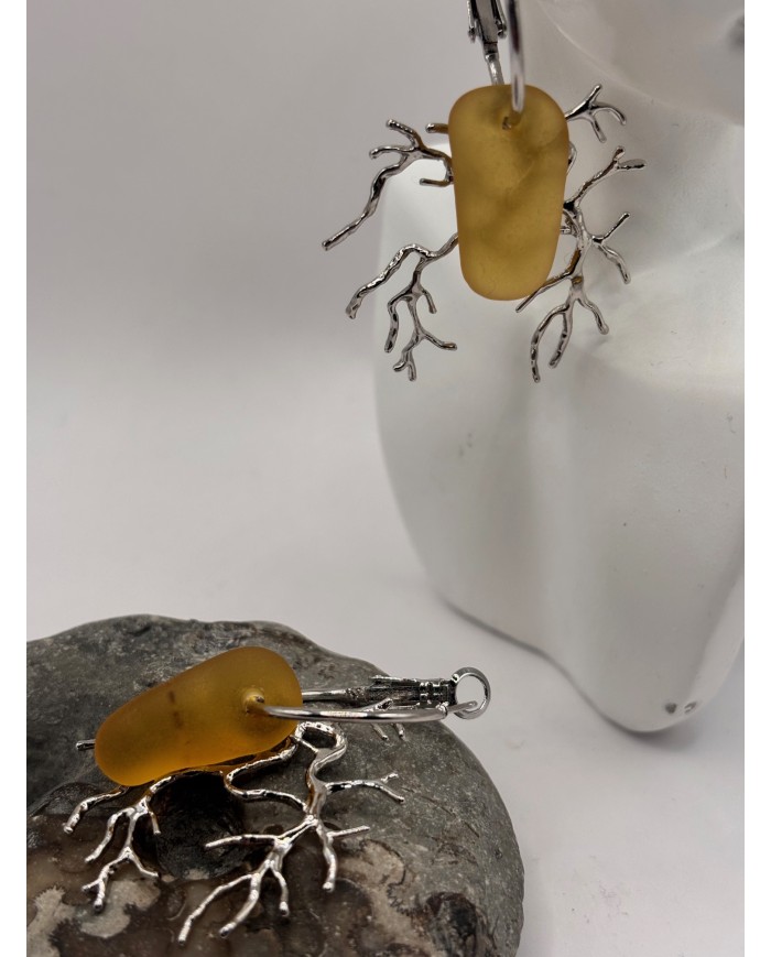 EDICIÓN LIMITADA CRISTAL MARINO PENDIENTES ARTESANOS