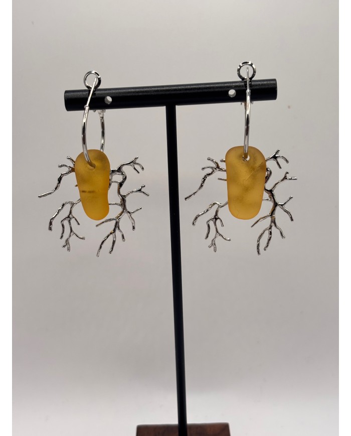 EDICIÓN LIMITADA CRISTAL MARINO PENDIENTES ARTESANOS