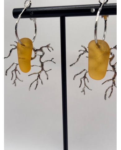 EDICIÓN LIMITADA CRISTAL MARINO PENDIENTES ARTESANOS