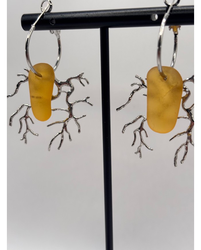 EDICIÓN LIMITADA CRISTAL MARINO PENDIENTES ARTESANOS