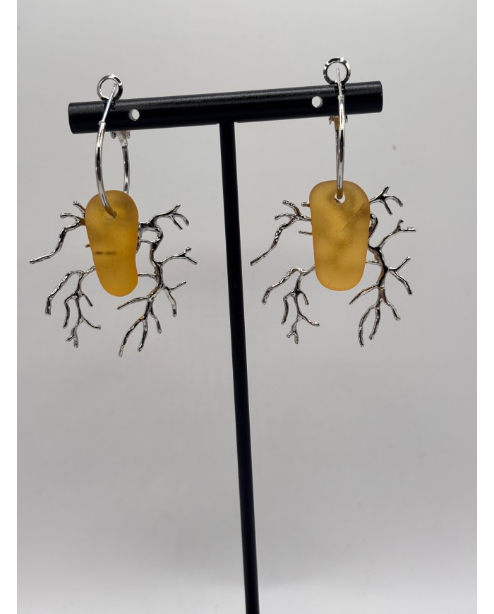 EDICIÓN LIMITADA CRISTAL MARINO PENDIENTES ARTESANOS