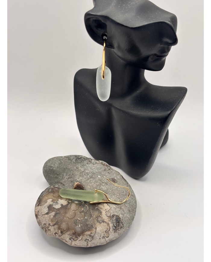 PENDIENTES DE CRISTAL MARINO O LÁGRIMAS DE SIRENA