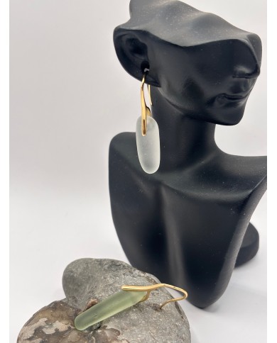 PENDIENTES DE CRISTAL MARINO O LÁGRIMAS DE SIRENA