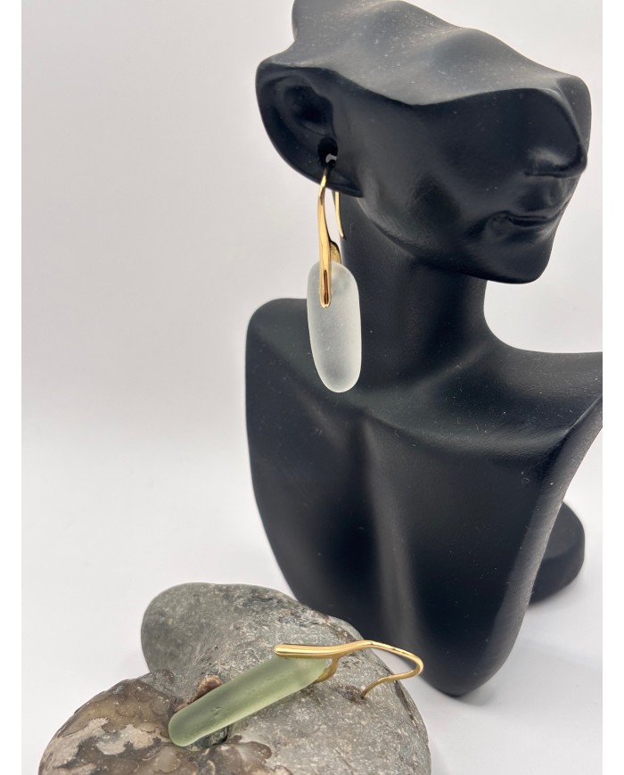 PENDIENTES DE CRISTAL MARINO O LÁGRIMAS DE SIRENA