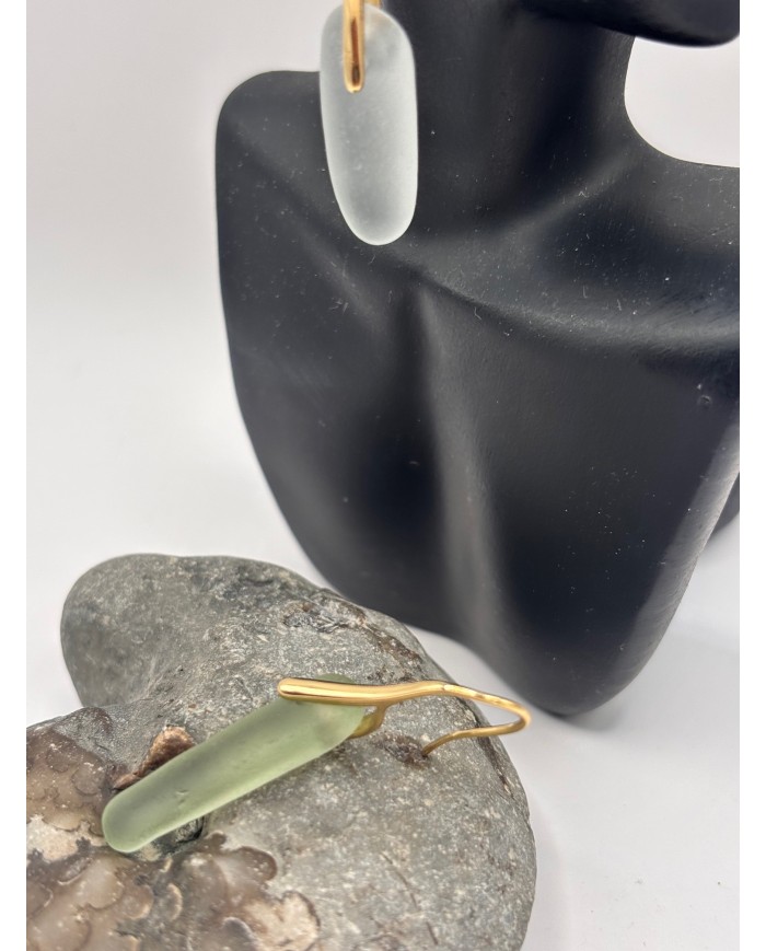 PENDIENTES DE CRISTAL MARINO O LÁGRIMAS DE SIRENA