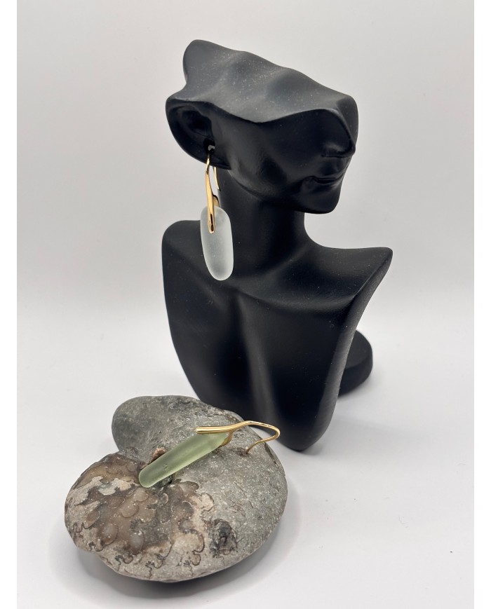 PENDIENTES DE CRISTAL MARINO O LÁGRIMAS DE SIRENA