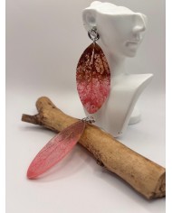 PENDIENTES ARTESANOS DE HOJA NATURAL ESQUELETIZADA