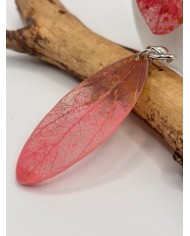 PENDIENTES ARTESANOS DE HOJA NATURAL ESQUELETIZADA