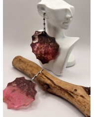 PENDIENTES ARTESANOS DE HOJA NATURAL ESQUELETIZAD