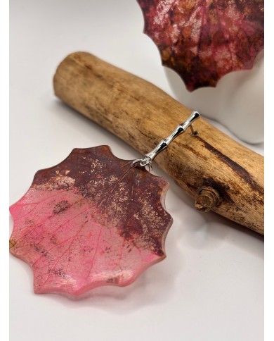 PENDIENTES ARTESANOS DE HOJA NATURAL ESQUELETIZAD