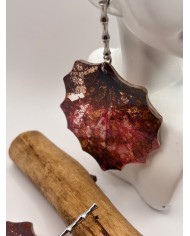 PENDIENTES ARTESANOS DE HOJA NATURAL ESQUELETIZAD