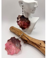 PENDIENTES ARTESANOS DE HOJA NATURAL ESQUELETIZAD