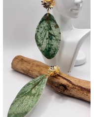 PENDIENTES ARTESANOS DE HOJA NATURAL ESQUELETIZADA