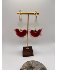 PENDIENTES DE  CRISTAL MARINO O LÁGRIMAS DE SIRENA