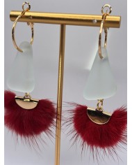 PENDIENTES DE  CRISTAL MARINO O LÁGRIMAS DE SIRENA