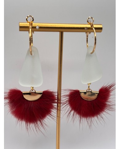 PENDIENTES DE  CRISTAL MARINO O LÁGRIMAS DE SIRENA