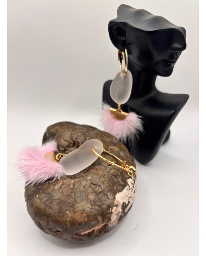 PENDIENTES DE CRISTAL MARINO O LÁGRIMAS DE SIRENA