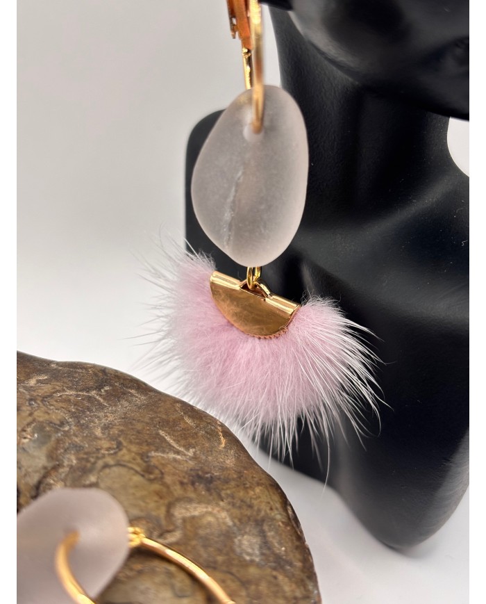 PENDIENTES DE CRISTAL MARINO O LÁGRIMAS DE SIRENA