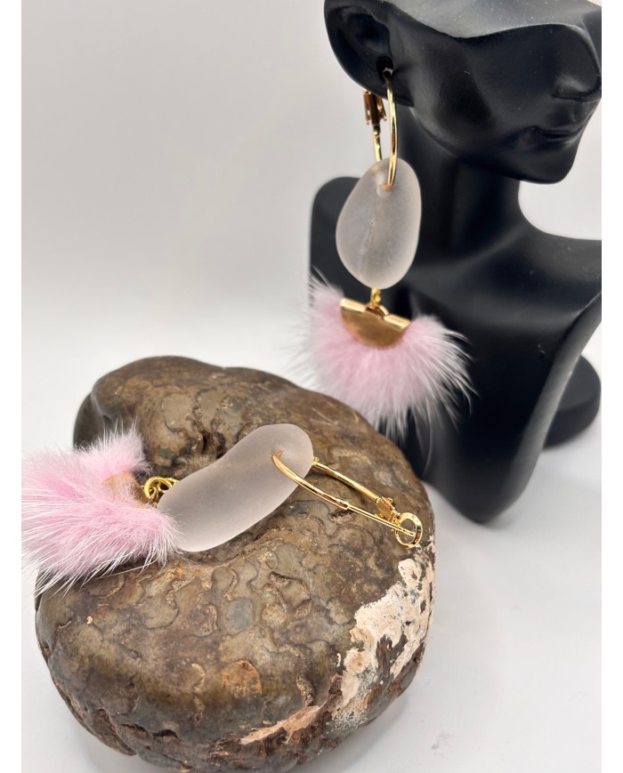 PENDIENTES DE CRISTAL MARINO O LÁGRIMAS DE SIRENA