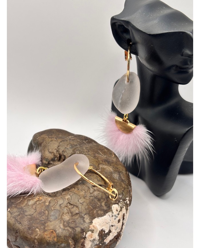 PENDIENTES DE CRISTAL MARINO O LÁGRIMAS DE SIRENA