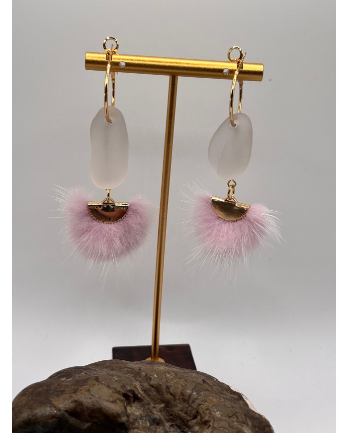 PENDIENTES DE CRISTAL MARINO O LÁGRIMAS DE SIRENA