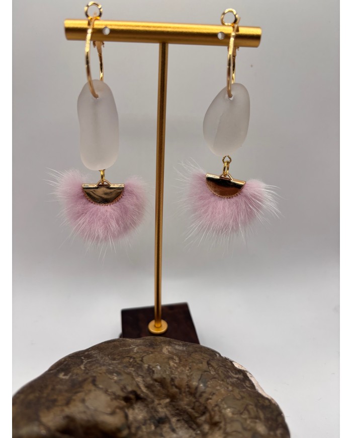 PENDIENTES DE CRISTAL MARINO O LÁGRIMAS DE SIRENA