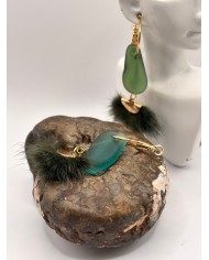 PENDIENTES DE CRISTAL MARINO O LÁGRIMAS DE SIREN