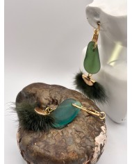 PENDIENTES DE CRISTAL MARINO O LÁGRIMAS DE SIREN