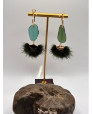 PENDIENTES DE CRISTAL MARINO O LÁGRIMAS DE SIREN