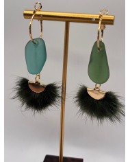 PENDIENTES DE CRISTAL MARINO O LÁGRIMAS DE SIREN