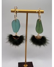 PENDIENTES DE CRISTAL MARINO O LÁGRIMAS DE SIREN