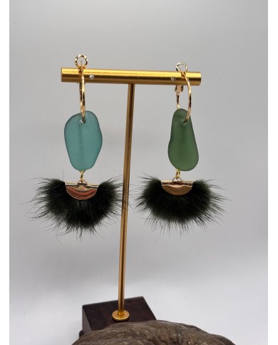 PENDIENTES DE CRISTAL MARINO O LÁGRIMAS DE SIREN