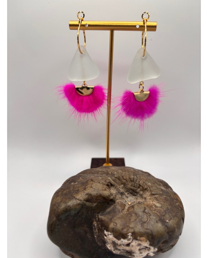 PENDIENTES DE CRISTAL MARINO O LÁGRIMAS DE SIRENA