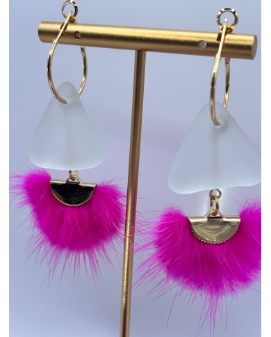 PENDIENTES DE CRISTAL MARINO O LÁGRIMAS DE SIRENA