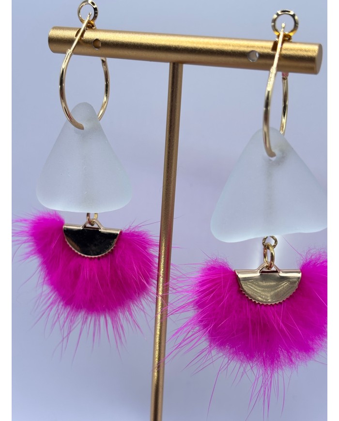 PENDIENTES DE CRISTAL MARINO O LÁGRIMAS DE SIRENA