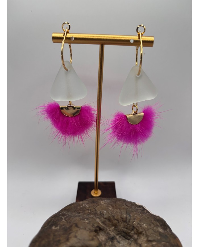 PENDIENTES DE CRISTAL MARINO O LÁGRIMAS DE SIRENA