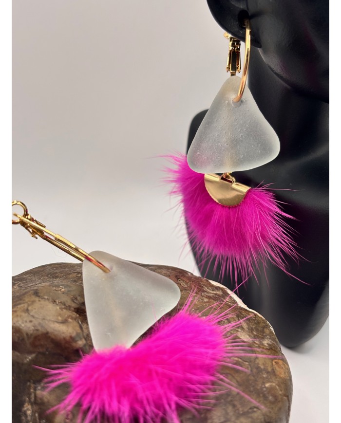 PENDIENTES DE CRISTAL MARINO O LÁGRIMAS DE SIRENA